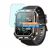 Vaxson 3-Pack Anti Luce Blu Pellicola Protettiva, compatibile con MIGOUFIT C20 PRO 1.83' Smart Watch Smartwatch, Screen Protector Film [Non Vetro Temperato]