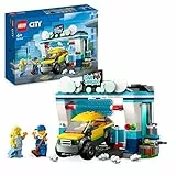 LEGO 60362 City Autolavaggio, Gioco per Bambini e Bambine da 6 Anni, Set con Spazzole Rotanti, Macchina Giocattolo e 2 Minifigure, Piccola Idea Regalo Giocattolo per Bambina e Bambino