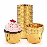 JTOOYS Confezione da 50 pirottini in lamina metallizzata, per cupcake, cupcake, per ringraziamento, Natale, matrimoni, feste di compleanno, feste