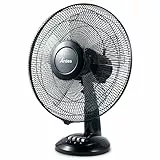 ARDES | AR5S41 Ventilatore da Tavolo Ardes 40 cm 5 Pale Oscillante Total Black Ventilatore Ardes 3 Velocità Silenzioso Modello