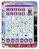 LEXIBOOK JCPAD002FZi2 - Tavoletta educativa bilingue Disney Frozen, per imparare lettere, numeri, parole, ortografia e musica, lingue inglese/spagnole, blu