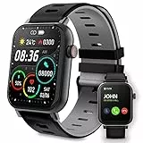 ATLANTIS SMARTIX Smartwatch Uomo Donna Fitness Schermo Touch 1,69', funzione chiamata Bluetooth, Cardiofrequenzimetro, Saturimetro (SPO2), Pressione sanguigna, Activity Tracker, Nero, Normale