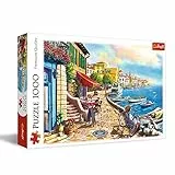 Trefl 1000 Elementi, vista del viale, sole, pub, bicicletta, edifici, te, intrattenimento creativo, regalo, divertimento, classici Puzzle, Colore soleggiato, 10527