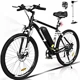 HITWAY Bicicletta Elettrica, Adulti Mountain Bike Elettrico, Bicicletta elettrica da 26' 2,1/3,0/4,0, E-bike da pendolarismo con batteria rimovibile da 36V/12AH,48V15AH, 7 Velocità, 35-90km
