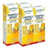 4x Equilibra Propoli Spray Integratore Alimentare per Vie Respiratorie Emolliente Lenitivo Formula Naturale con Erisimo ed Aloe Vera Difesa Sollievo Gola Mucose Voce - 4 Flaconi da 20ml ciascuno