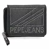 Pepe Jeans Donna Portafoglio con Portafoglio Nero 10x8x3 cm Pelle sintetica, Nero, Portafoglio con portafoglio