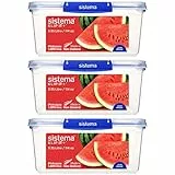 Sistema KLIP IT PLUS Contenitori per alimenti | 3,35 L | Set di contenitori ermetici | Guarnizione ermetica | Pratiche clip di chiusura | Privi di BPA | 3 pezzi