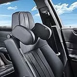 LATIT Poggiatesta Auto Bambini, poggiatesta auto,poggiatesta ergonomico per auto, supporto per collo per testa staccabile e regolabile cuscino poggiatesta auto da viaggio per bambini adulti -Nero01