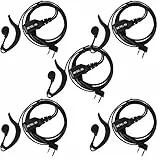 Retevis R111 Walkie Talkie Cuffie 2 Pin G-Tipo Volume Regolabile Auricolare Compatibile con Ricetrasmettitore RT24 RT22 RT15 RT27 RT28 RT617 RT618 RT619 Baofeng BF-888S (5 pezzi)