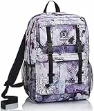 Invicta Zaino Duffy, Fantasia Floreale Viola, Tasca porta borraccia, Scuola e Tempo Libero, Bambine e ragazze