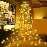 VANDABAO Luci Albero di Natale Esterno- 2M 8 Striscia 280 LED Luci di Natale da interno,8 Modalità Timer Luci Natalizie da Esterno Impermeabili IP44 Catene Luminose per Natalizie Giardino Decorazioni