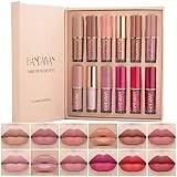 Beliky Girl Set di trucco per rossetto, pigmenti intensi, set regalo di trucco per labbra a lunga durata impermeabile (12 colori) - regali per le donne (A)