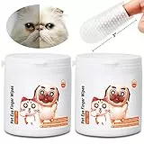 kulloomii Salviettine da Dito per la Pulizia Occhi dei Cani e Gatti 100 Pezzi - Salviette per Gli Occhi Che Rimuovono Le Macchie di Lacrime