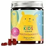 Orsetti gommosi multivitaminici per bambini - a partire dai 4 anni - senza zucchero, vegani - complesso immunitario vitamine A-Z senza additivi - 60 pezzi formato mensile - Bears with Benefits