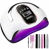 McNory Lampada Unghie UV LED,168W Professionale Fornetto per Manicure/Pedicure Permanente Smalto Semipermanente 4 Timer con 10s/30s/60s/99s Display LED Automatico Sensore