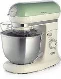 Ariete Impastatrice Vintage 1588, Planetaria per Pane, Pizza, Dolci e Pasticceria, Gancio, Frusta a Cuore e Frusta a Filo Inclusi, Capacità 5.5 Litri, 7 Velocità + Pulse, 1200W, Verde