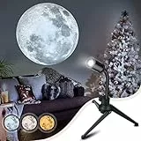 Proiettore luna e terra Bambini, LED 360° Rotazione Proiettore Lampada USB Luce Notturna Bambini per la decorazione della stanza, Regali per Fidanzato, Fidanzata, Papà e Mamma
