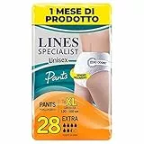 Lines Specialist Pants Extra Unisex Per Incontinenza Uomo E Donna, Taglia XL, Bianco, Confezione da 28, 28 Unità