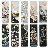 MWOOT 30 Pezzi Floreale Retrò Segnalibri Magnetici di Pagina,Magnet Bookmarks Set,Stile Vintage Clip di Pagina Book Mark per Studenti Forniture di Lettura (2x6cm,10 Stili)