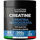 Bandini® Creatina Monoidrata MERCURIO FREE in Polvere Pura al 100% - Integratore per Allenamento, Sport, Palestra e Pre Workout - Include Dosatore - 100% Vegan - A base di Creatine Monoidrato