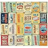 Walplus Collage Murale Quadri Moderni Soggiorno Adesivi Murali Decorazioni Casa Decorazioni Parete Wall Sticker Decal Vintage Metal Signs Art Retro Classic Diy Decor Living Room Marrone