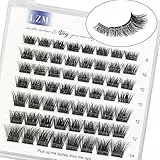 LZM Ciglia Finte Ciuffetti 8-14MM Ciglia Finte Naturali C Curl Fatto a Mano Ciuffetti Ciglia Finte Morbido Fake Lashes Riutilizzabile DIY Extension Ciglia a Casa (luckies)