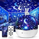 One Fire Proiettore Stelle Soffitto Bambini, 9 Films Luce Notturna Bambini, Bluetooth Musica 360° Lampada Proiettore Bambini, USB Ricaricabile Proiettore Soffitto Regalo Bambini Decorazioni Camera