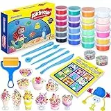 Argilla da Modellare 24 Colori Pasta Modellabile Autoindurente fai da te Morbida e Ultra Leggera Regalo Giochi per Bambini Ragazzo 3 4 5 6 7 8+ Anni