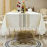 Pahajim Tovaglia Quadrata Copritavolo Moderno Tovaglia Cotone Lino Tovaglia Antimacchia Design a Nappe Tovaglia Elegante per la decorazione del tavolo