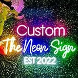 Insegna al neon a led personalizzata, insegna luminosa per parete decorazione camera da letto matrimonio compleanno festa negozio nome luci logo regalo