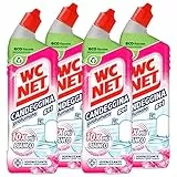 Wc Net - Candeggina Gel Profumata, Detergente per Sanitari e Superfici, Fragranza Flower Fresh, 700 ml x 4 Pezzi