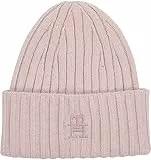 Tommy Hilfiger Berretto Iconico Th, Cappello Lavorato A Maglia Donna, Misty Pink, Taglia unica