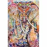 Kit di Pittura a Diamante 5D fai-da-te, Elefante pittura di diamanti strass punto croce ricamo, kit pittura a numeri per adulti e bambini, decorazione per pareti domestiche, 30x40cm