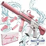 Colmanda Pistola ad Acqua Elettrica, Pistole Giocattolo Grande Capacità, Potente Pistola ad Acqua per Bambini Adulti, Water Blaster, Potente Pistola ad Acqua per Piscina Spiaggia (Rosa)