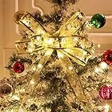 Dioxide 10m/100 Stringa Fata Luci Led, Natale Fata Filo di Rame Luci,Ribbow Strisce Luci Led,Illuminazione Balcone per Decorazioni Albero di Natale Feste Matrimoni Vacanze, Giallo caldo