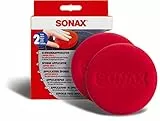 SONAX Applicatore in Spugna Super Soft per la Distribuzione Liscia e Delicata di Cere, Sigillanti e Lozioni, 2 Pezzi, Articolo Numero 04171410