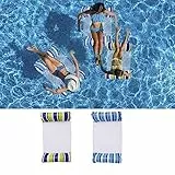NN/A Amaca Gonfiabile Sonwaha 2PCS Galleggiante Sdraio Letto Gonfiabile Portatile Amaca Estate Sedia Galleggiante Compatta e Portatile(B)
