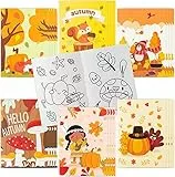 Haooryx 24 libri da colorare autunnali tra cui scoiattolo, gufo, riccio, funghi, zucca, fai da te, disegno artistico, festa di compleanno, regali, casa, scuola, attività per bambini dai 4 agli 8 anni
