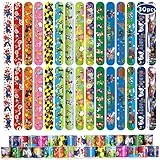 Acuiwer Braccialetto schiaffo braccialetti sfusi per bambini partito sacchetti riempitivi forniture per feste sapori regalo per ragazze ragazzi compleanno Natale, 22 x 3 centimeters, Polivinilcloruro