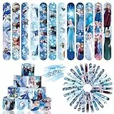 Acuiwer Braccialetti Slap 24 Pezzi Cartone Slap Bracelets Schiaffo Bracciali Gadget Compleanno (PRINCESS-24PCS)