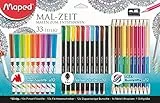 Maped m897418 – Disegni da colorare mal di Tempo, 33 pezzi, per adulti