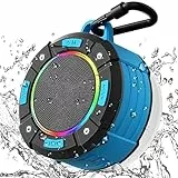 Altoparlante Bluetooth, Cassa Bluetooth Portatile Doccia, Impermeabili Altoparlante IPX7, Bluetooth Speaker, Speaker Waterproof con Microfono Incorporato Luce LED