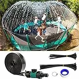 Home U Trampolino Sprinkler Outdoor gioco ad acqua per trampolino e parco acquatico Sprinkler Summer Water Fun park spray per bambini (nero, 15 m)