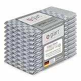 Glart 48SG set da 10 strofinacci strofinacci da cucina strofinacci da cucina, filo intero, 50x70 cm, 100% cotone OEKO-TEX, grigio, prelavato