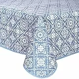 Home Direct Tovaglia in tela cerata plastificata, Proteggi tavolo, rettangolare 140 x 200cm Blu grigio