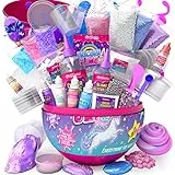 GirlZone Pasqualone Bambina Uovo Sorpresa di Unicorno Slime Kit per Bambina, Regalo Ragazza Fai da Te di Kit di Slime Soffice, Fabbrica di Slime Luccicante Compleanno Bambini