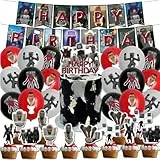 Simmpu Palloncino Toilet, 42 Pezzi Toilet Decorazioni Compleanno,Toilet Palloncini in Lattice Striscioni Torta Topper per Feste di Compleanno per Bambini, Friends Party Supplies