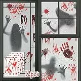 Adesivo per Porta Finestra di Halloween,Adesivi di Sangue di Halloween,Adesivi Insanguinati di Halloween Horror,Halloween Decorazioni per finestre Adesivo,Decorazioni per Feste di Halloween