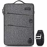 DOMISO 15-15,6 Pollici Borsa PC Impermeabile Custodia Computer Portatile Borsa Protettiva Business con Porta di Ricarica USB e Porta Cuffie per Apple/Lenovo/Asus/Acer/HP/Dell, Nero