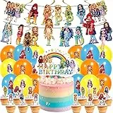 Simmpu 38 Pezzi Palloncino Rain,Rain Decorazioni Compleanno,Rain Palloncini in Lattice Striscioni Torta Topper per Feste di Compleanno per Bambini, Friends Party Supplies
